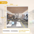 Frameless Tempered Glass Gym Mirror - 63x24 2Pack Full Body Yoga Mirror for Wall Mounting Suitable for Gym, Yoga, Studio, Bedroom & Dancing Studio