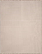 SAFAVIEH Area Rug 8x10 - Montauk Collection - Large - Ivory & Grey, Handmade Flat Weave Cotton, Boho Farmhouse Design, Ideal for Living Room, Bedroom, Office, Dining Space (MTK340A)
