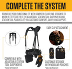 Carhartt Station Tool Belt, Durable, Adjustable Water-Resistant Belt Organizer, Adjustable Tool Belt (Carhartt Brown)