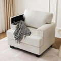 Oversized Accent Chair with Armrest Organizer,Comfy Living Room Chairs with 7.8'' Cushion,Upholstered Mid-Century Armchair,Large Reading Chair for Bedroom Living Room,Office,Chenille