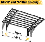 Ultrawall Heavy Duty Garage Wall Shelves, 2 x 3 ft Wall Mounted Storage Shelves, Holds Up to 800Lbs, 2Pack, Black