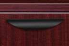Regency Legacy Stand Up Lateral File/ 3 Storage Cabinet Quad with Bookcase End- Mahogany