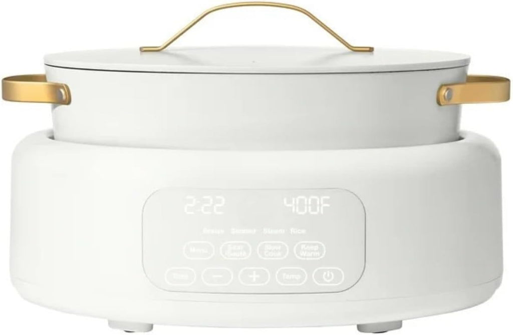 Multi-Cooker 6-Quart 10-in-1 Electric Multi Cooker, Digital Controls, Slow Cook, Steam, Sauté & Rice, Oven-Safe Nonstick Pot
