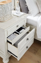 Signature Design by Ashley Robbinsdale Traditional 2 Drawer Night Stand, White