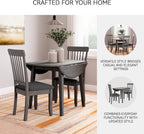 Signature Design by Ashley Shullden Casual Dining Room Side Chair with Spindle Back, 2 Count, Gray