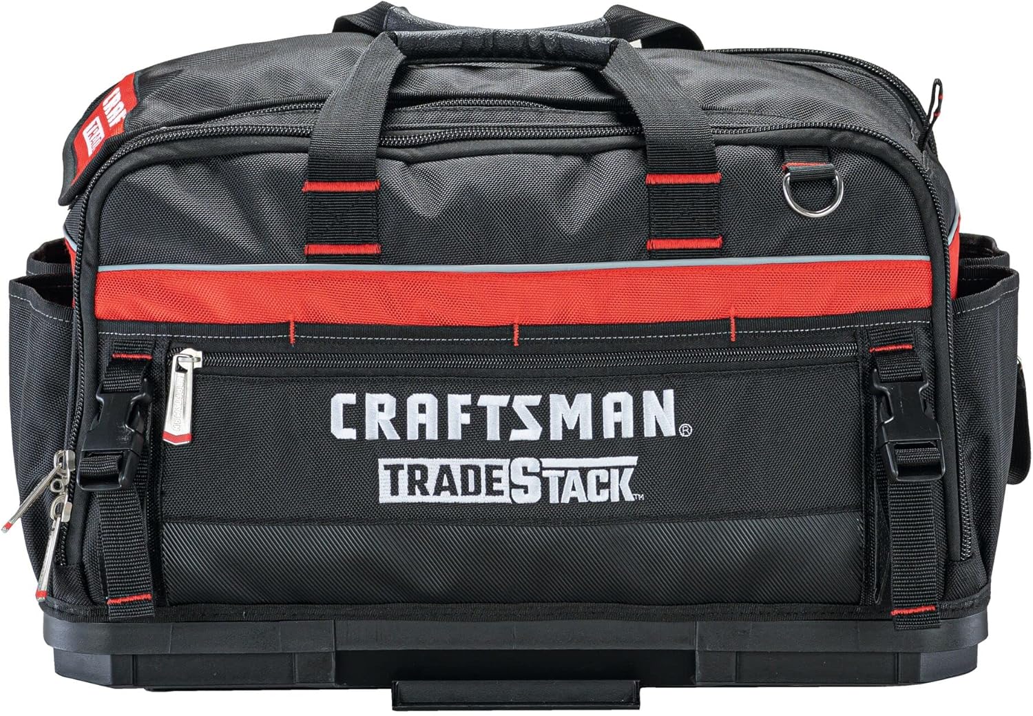 CRAFTSMAN TRADESTACK Tool Bag, 22.5”, Durable Polyester, Black and Red (CMST21450)