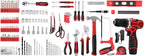 KingTool 276-Piece Tool Set Kit - Tool kit with 12V Cordless Power Drill Driver Toolbox Storage Case with Drawer, Drill Set Perfect for Homeowner, Diyer, Handyman