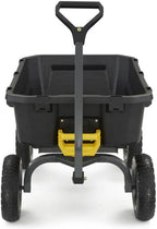 7GCG-NF Heavy-Duty Poly Dump Garden Cart with No-Flat Tires, 7 Cubic Feet, 1200-Pound Capacity, Black, Amazon Exclusive
