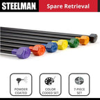 Steelman 7-Piece Spare Tire Retrieval Tool Kit, Lower and Raise Cradle-Suspended Tires, Flat, Pin, Hex, 12-mm Square, Slotted, ⅜-inch Square Heads