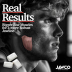 JAWCO Ultra-tough Jawline Chewing Gum | Get a Stronger, Squarer Jawline | Jaw Training Hard Gum | Chisel, Sculpt, Tone your Jaw | 15X Hardness | Facial Fitness Mewing Gum | Chiseled Cinnamon (6-Pack)