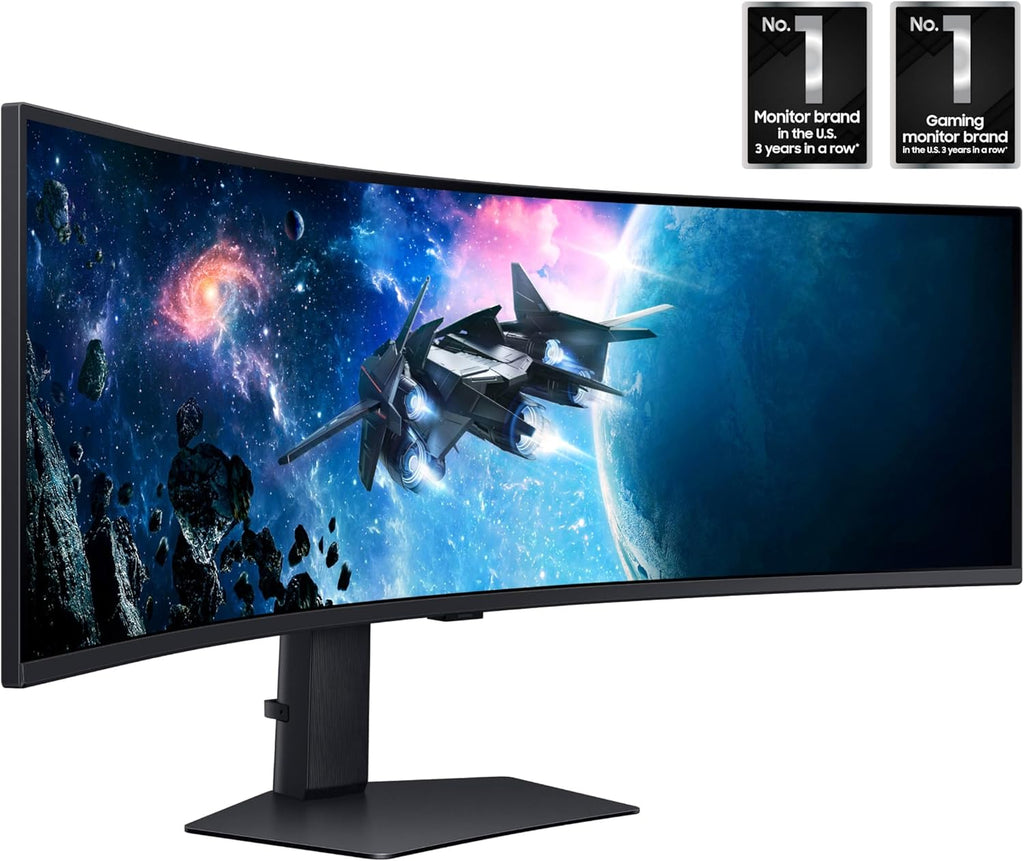Samsung 49” Odyssey G9 Series DQHD 1000R Curved Gaming Monitor  1ms(GtG)  VESA DisplayHDR 1000  240Hz  AMD FreeSync Premium Pro  Height Adjustable Stand  Ultrawide Screen  LS49CG954ENXZA  2024