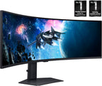 Samsung 49” Odyssey G9 Series DQHD 1000R Curved Gaming Monitor  1ms(GtG)  VESA DisplayHDR 1000  240Hz  AMD FreeSync Premium Pro  Height Adjustable Stand  Ultrawide Screen  LS49CG954ENXZA  2024