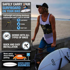 Ho Stevie! Surfboard Bike Rack - Fits Most Bikes, Easy Install, for Surf Boards 8 Feet Or Shorter - Cruise to Your Surf Spot