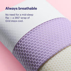 Purple Harmony Pillow – Talalay Latex Foam Cooling Pillow for Combo or Side Sleepers, 360º Hex GelFlex Grid for No-Pressure Support and Luxurious Weightless Feel - King, Medium Feel, Tall Height