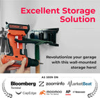 TIDYME Garage Tool Organizer Wall Mount - 80 inches - Sturdy Storage Rack with Adjustable Hooks, Anti-Rust - Easy Installation, 500lbs Capacity - Garden Tool Organizer (05 Racks & 10 Hooks)