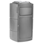Commercial Zone PolyTec™ Side Entry Trash Container, Square, Tray, Dual Flipper, Dome Top
