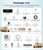 Mini Split Ac/Heating System - 12000 BTU Mini Split Air Conditioner with Heat Pump Wifi Enabled Inverter, 20 SEER2 115V Energy Efficient Precharged DIY Split Ac Unit Up to 750 Sq.Ft
