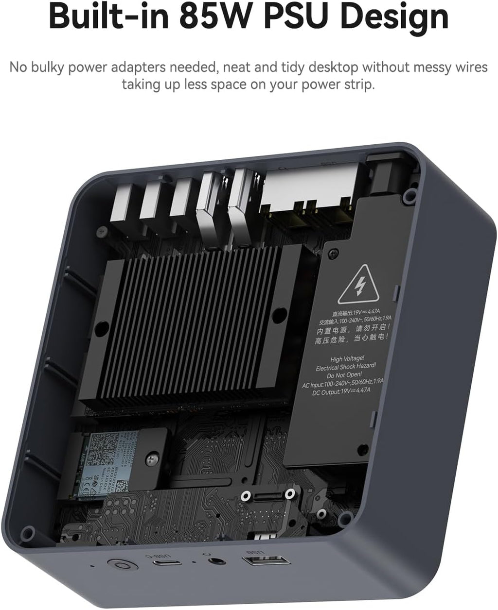 Beelink EQi12 Mini PC  Intel Core 1220P (up to 4.4GHz) 10C/12T  Mini Computer 16GB DDR4 3200MHz 500GB PCIe4.0 SSD  Dual HDMI Display 4K 60Hz/WiFi6/BT5.2/HTPC/NPU/AI/Built-in PSU