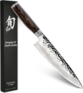 Shun Cutlery Premier Chef's Knife 8”, Thin, Light Kitchen Knife, Ideal for All-Around Food Preparation, Authentic, Handcrafted Japanese Knife, Professional Chef Knife