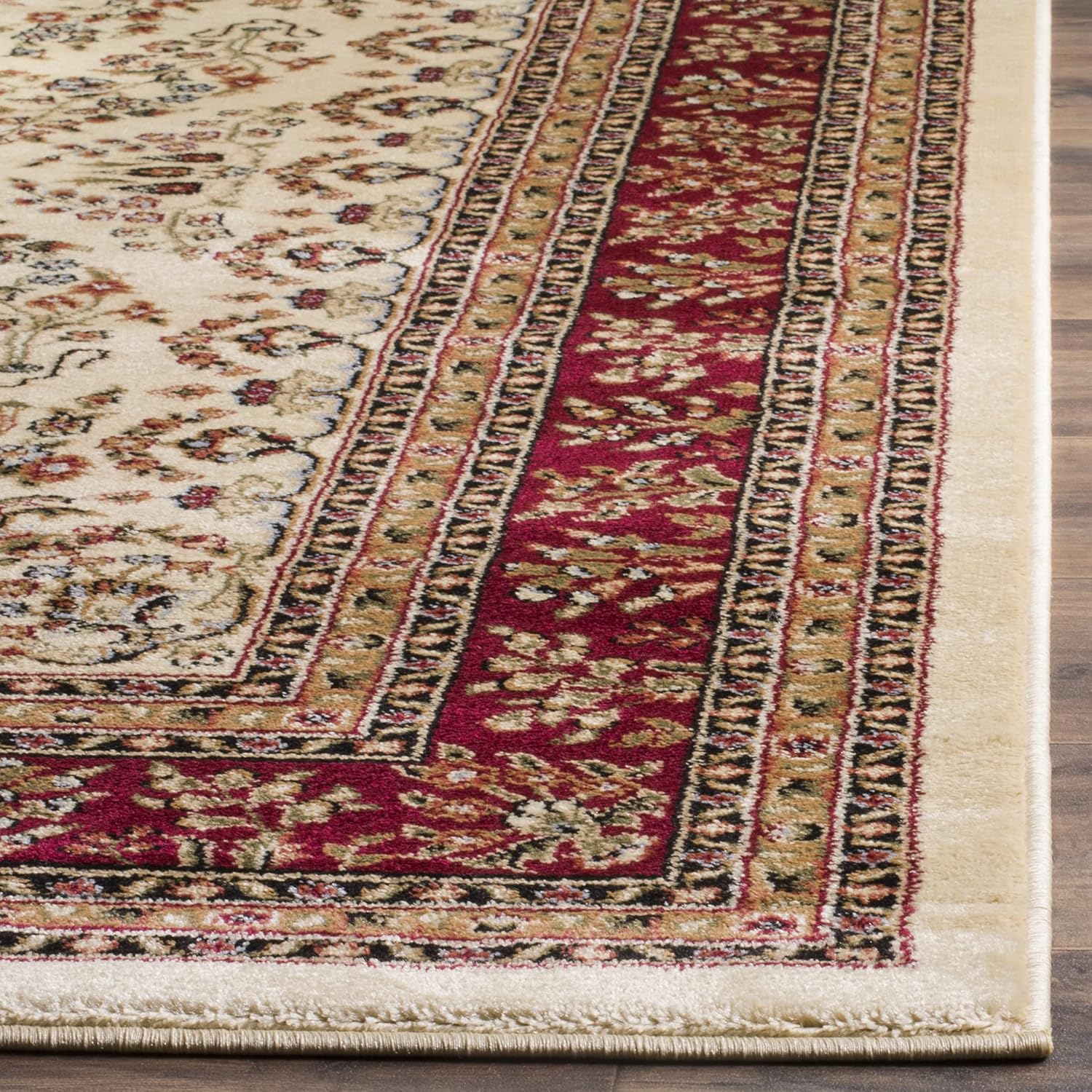 SAFAVIEH Area Rug 9x12 - Lyndhurst Collection - Large - Ivory & Red, Traditional Oriental Design, Non-Shedding & Easy to Clean, Ideal for Living Room, Bedroom, Dining Space (LNH331A)