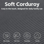 MCombo 121" Modular Sofa Couch, No Assembly Required, L Shaped Compressed Sectional Sofa with Ottoman, Deep Seat Upholstered Boneless Couch for Living Room, SS378 (Dark Grey)