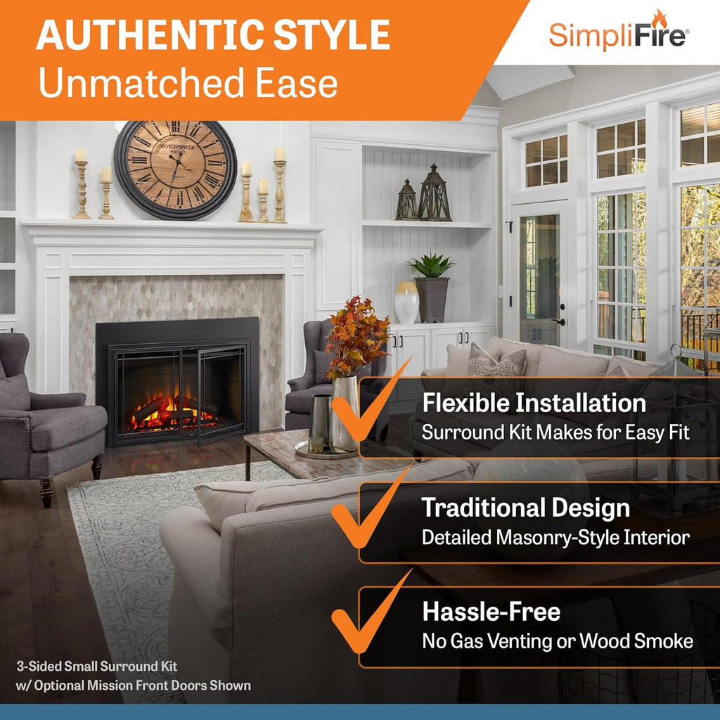 SimpliFire 25-Inch Built-in Electric Fireplace (SF-INS25)
