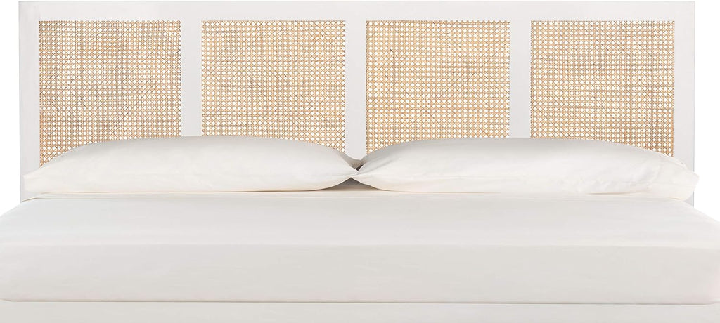 Safavieh Home Collection Vienna White Wash Cane King Headboard Platform
