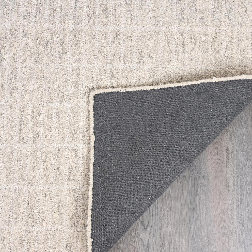 Hand-Tufted 100% Wool Area Rug – Unique Modern Geometric Grid Pattern, Soft Plush Textured Carpet for Living Room, Bedroom, Dining Room & Entryway (Grey, 8' x 10')