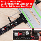 GOINGMAKE Track Saw Parallel Guide System with Mirco Adjustable Flip Stop and Zero Calibration for Woodworking Repeatable Rip Cuts for Track Saw Guide Rail Compatible with Festool,Makita,Milwaukee