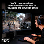 KOORUI 34-inch Curved Ultrawide WQHD 3440×1440 Gaming Monitor  180Hz 1000R- PIP/PBP  1ms(MPRT)  HDR400  DCI-P3 95%  FreeSync Premium  1 x DP 1.4 & 2 x HDMI 2.0  Tilt Height Swivel Adjustment  34E6UC