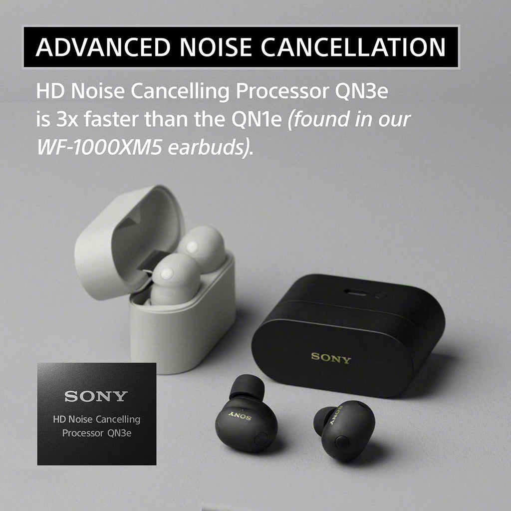 Sony WF-1000XM6 The Best Truly Wireless Noise Cancelling Earbuds (2026 Model)  Bluetooth in-Ear Headphones  with Studio-Quality Sound  Up to 24 Hours of Battery Life  Black
