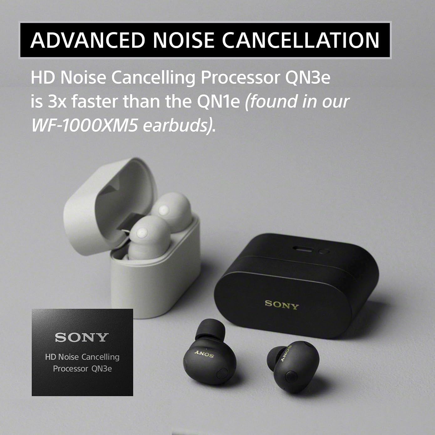 Sony WF-1000XM6 The Best Truly Wireless Noise Cancelling Earbuds (2026 Model)  Bluetooth in-Ear Headphones  with Studio-Quality Sound  Up to 24 Hours of Battery Life  Black
