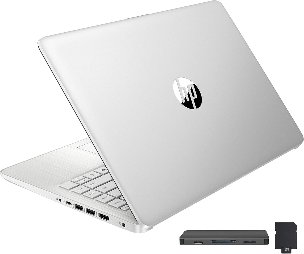HP Stream 14" HD BrightView Laptop  Intel Celeron N150  16GB RAM  288GB Storage (128GB UFS + 160GB Docking Station Set)  Intel UHD Graphics  720p Webcam  Wi-Fi  1 Year Office 365  Win 11 S  Silver