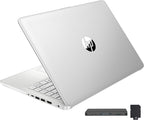 HP Stream 14" HD BrightView Laptop  Intel Celeron N150  16GB RAM  288GB Storage (128GB UFS + 160GB Docking Station Set)  Intel UHD Graphics  720p Webcam  Wi-Fi  1 Year Office 365  Win 11 S  Silver