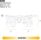 Carhartt Station Tool Belt, Durable, Adjustable Water-Resistant Belt Organizer, Adjustable Tool Belt (Carhartt Brown)