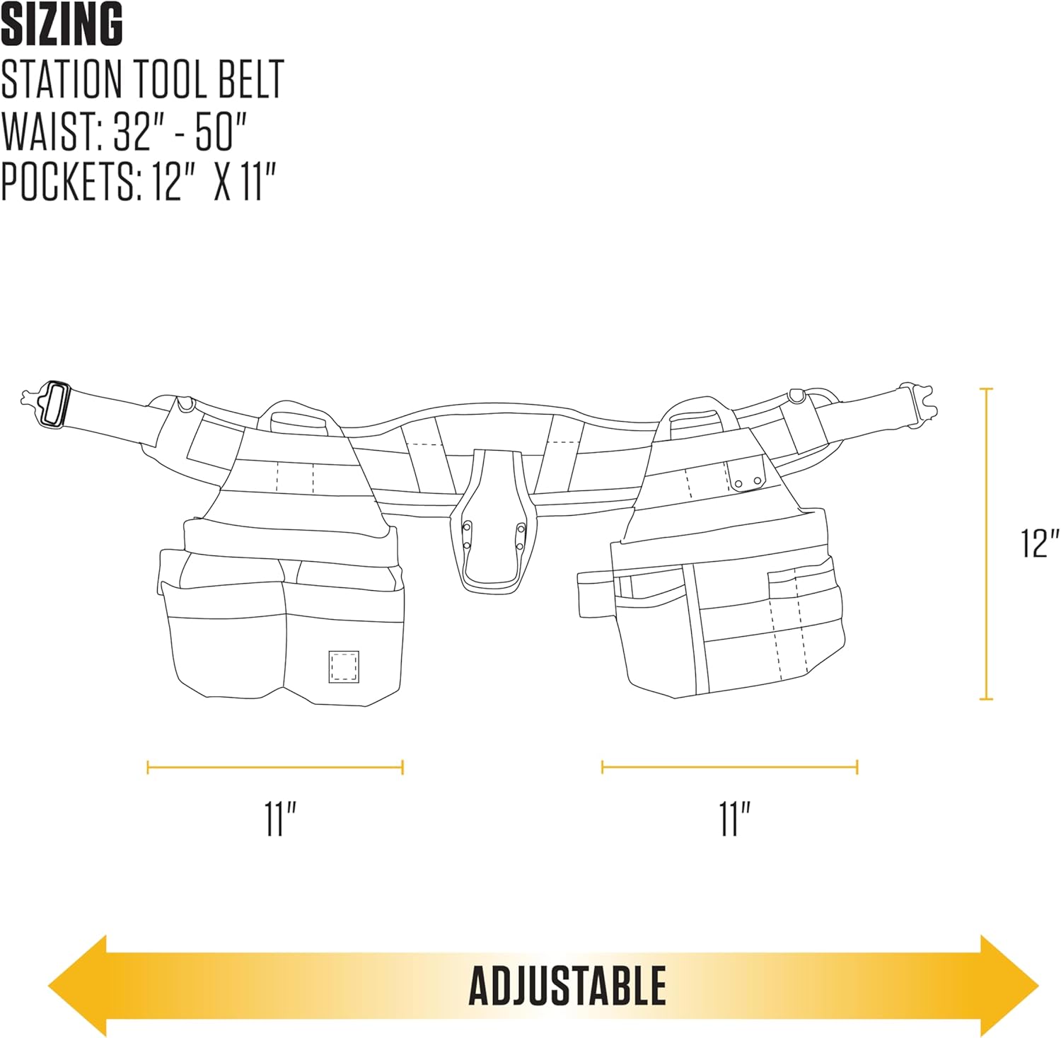 Carhartt Station Tool Belt, Durable, Adjustable Water-Resistant Belt Organizer, Adjustable Tool Belt (Carhartt Brown)