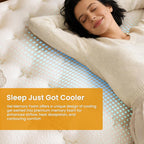 TXO 14 Inch Hybrid Queen Mattress in a Box, Dual-Sided Medium Firm & Firm, Cooling Gel Memory Foam Mattress, Pocket Springs for Motion Isolation, Pressure Relief, CertiPUR-US Certified