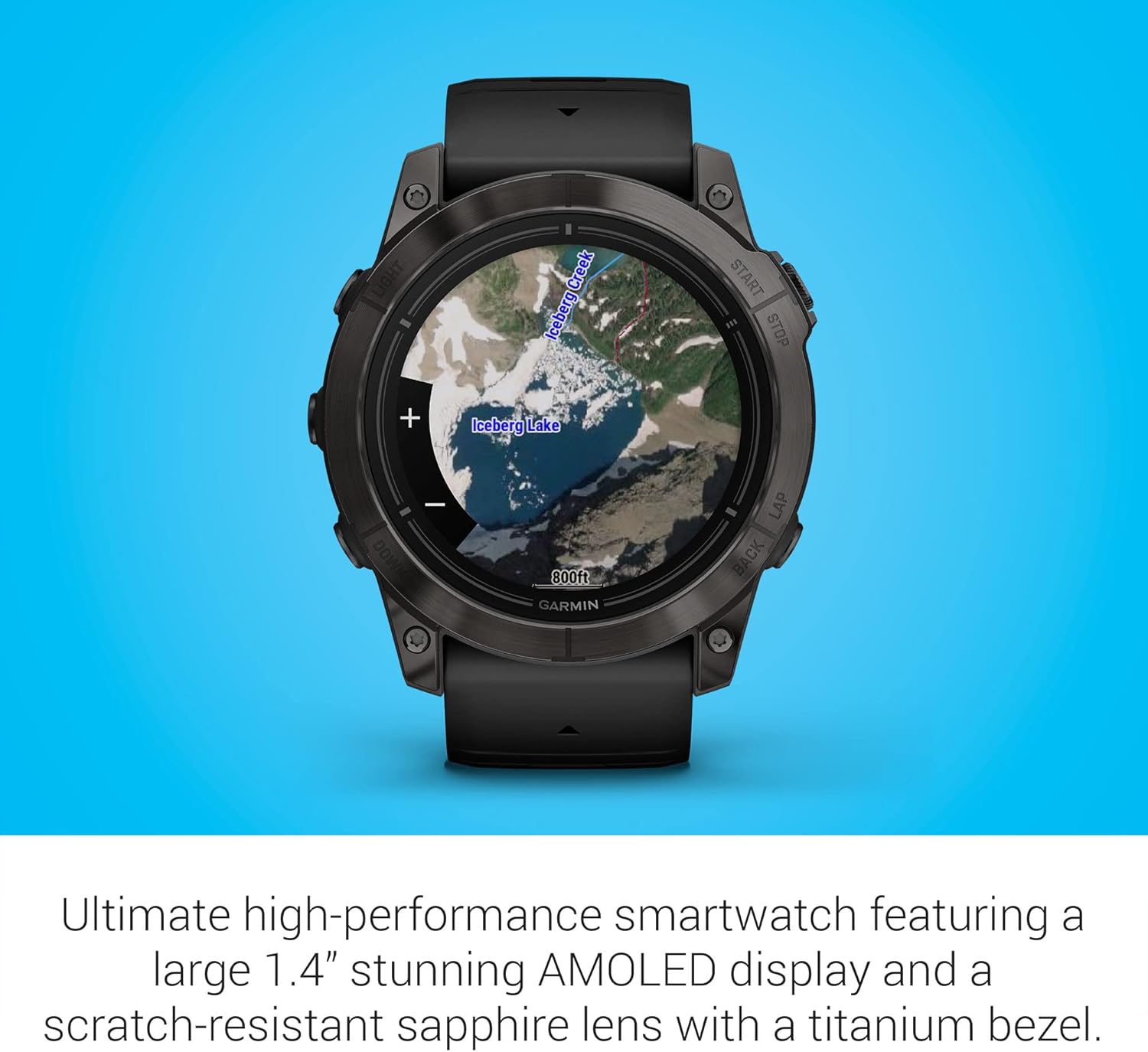 Garmin epix Pro (Gen 2) Sapphire Edition  51mm  High Performance Smartwatch  Advanced Training Technology  Built-in Flashlight  Black (Renewed)