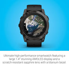 Garmin epix Pro (Gen 2) Sapphire Edition  51mm  High Performance Smartwatch  Advanced Training Technology  Built-in Flashlight  Black