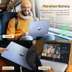 HP Stream 14" Laptop with AI Copilot  Flagship for Students & Business  13th Gen Intel 4-Core  4GB RAM  1.12TB Storage (128GB UFS + 1TB Docking Station)  Office 365 1-Year  Win 11 S  Sky Blue