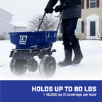 Chapin 88300B Spreader  Salt  Ice Melt  Contractor  SaltPro  Walk Behind  Spiked Auger  Adjustable Baffles  12" Tires  Lever Control  Enclosed Gears  Weather-Resistant  Rain Cover  80Lbs