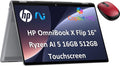 HP OmniBook X Flip 16 (Next Gen Envy 16 x360) 2-in-1 Touchscreen Laptop w/Bluetooth Mouse (16" FHD+  AMD Ryzen AI 5 340 (> Intel i7-1355U)  16GB DDR5  512GB SSD) AI Copilot+ PC  Backlit  Win 11 Home