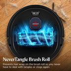 Bissell FlexClean FurForce Robot Vacuum & Mop with No Tangle Pet Brush Roll, LiDAR Navigation & Liftable Pad for Pet Hair Removal on Hard Floors & Rugs, 180min Runtime 60-Day Dust Collection, 4270L