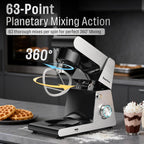 Stand Mixer Body with Stainless Steel Cladding Pro-Grade Powerful Kitchen Mixer for Baking Bread Dough Cake 10+p Speed Tilt-Head Electric Food Mixer With 6.5QT Bowl Dough Hook Wire Whisk Flat Beater