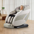 Titan 4D Endor l 4D Full Body Massage Chair l SL Track l 3 Stage Zero Gravity Reclining l Body Relief l Automatic Body Scanning l Specialized Massage Programs l Bluetooth Speakers (Taupe)