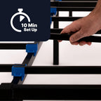 GhostBed Ultimate 11 Inch Memory Foam Mattress with Metal Platform Bed Frame Foundation with Slat Support Bundle - Firm Feel - CertiPUR-US Certified - King