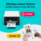 Liene PixCut S1 Color Sticker Printer & Cutting Machine - All-in-One Sticker Maker for DIY Crafts  Custom Labels & Gifts. Thermal Dye-Sublimation Photo Printer  300 DPI  Precise AI Auto-Cutting