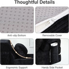 Folding Sofa Bed with Pillow, Convertible Sleeper Chair, Comfy Floor Futon Couch Mattress Lounge Sofa for Adults Portable Fold Out Chair Bed for Living Room Bedroom, Single, Black