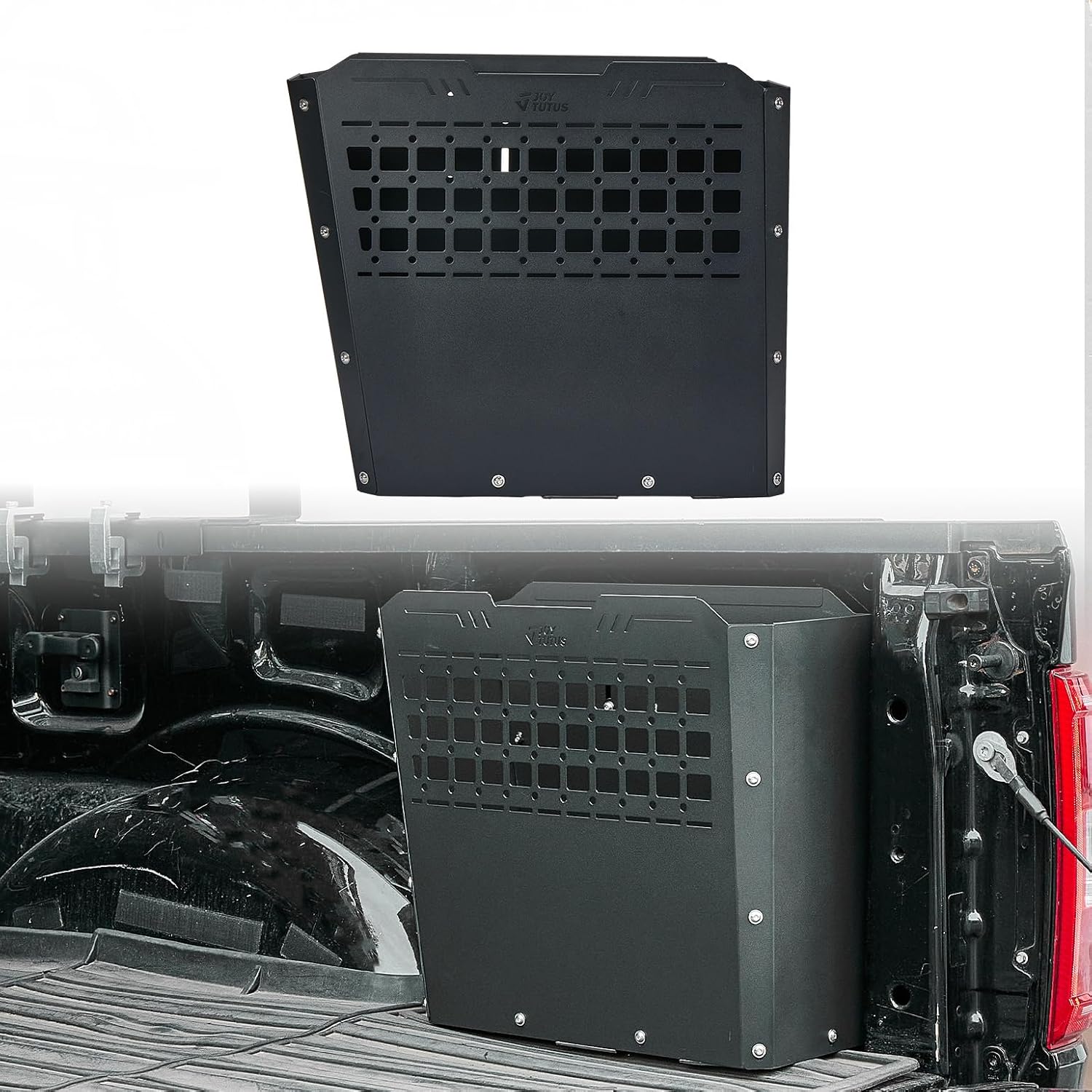JOYTUTUS Truck Bed Storage Box Compatible with 2015-2026 F150 F250 F350, Heavy-Duty Metal Pickup Tool Box for Truck Bed, 57L Truck Bed Tool Storage Box Toolboxes, Side Tool Box Toolbox Cargo Box