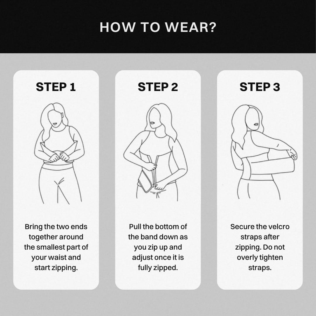 What Waist Vapor Define Band - Sweat Waist Trainer with ThermaTech Fabric - Stomach Wrap for Weight Loss, Sweat & Workouts